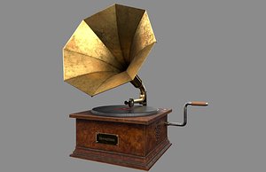 gramophone music old 3D model