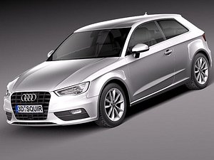 audi a3 2013 3d model