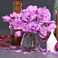 Collection of Peonies Bouquet in Vases