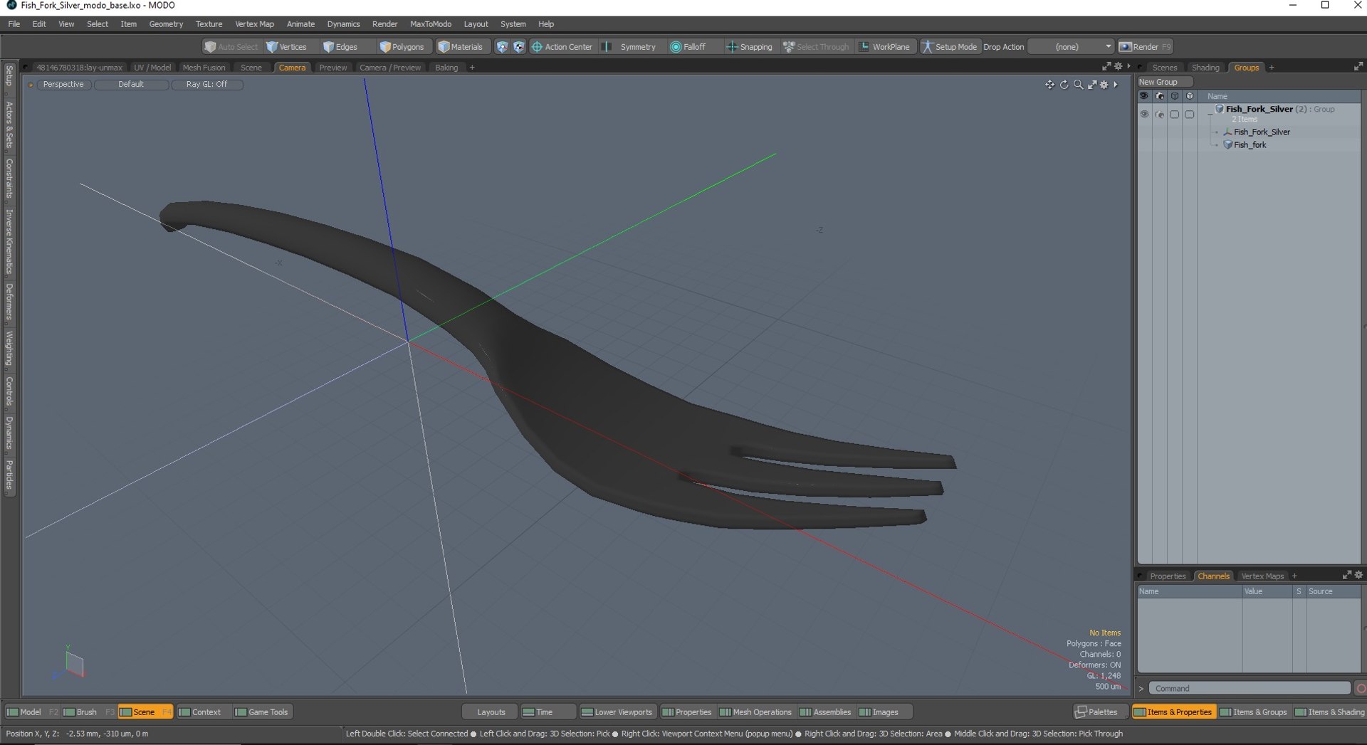 3D model Fish Fork Silver - TurboSquid 2183363