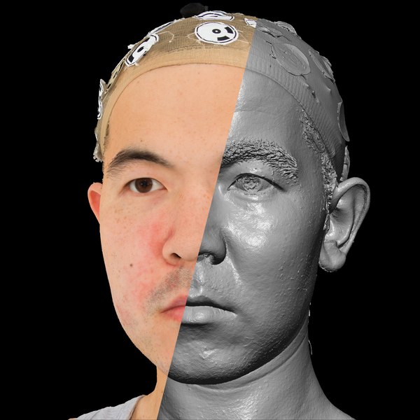 Asian Male 30s head scan 035 3D model