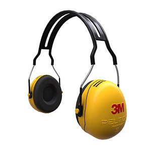 Earmuff Low Poly model