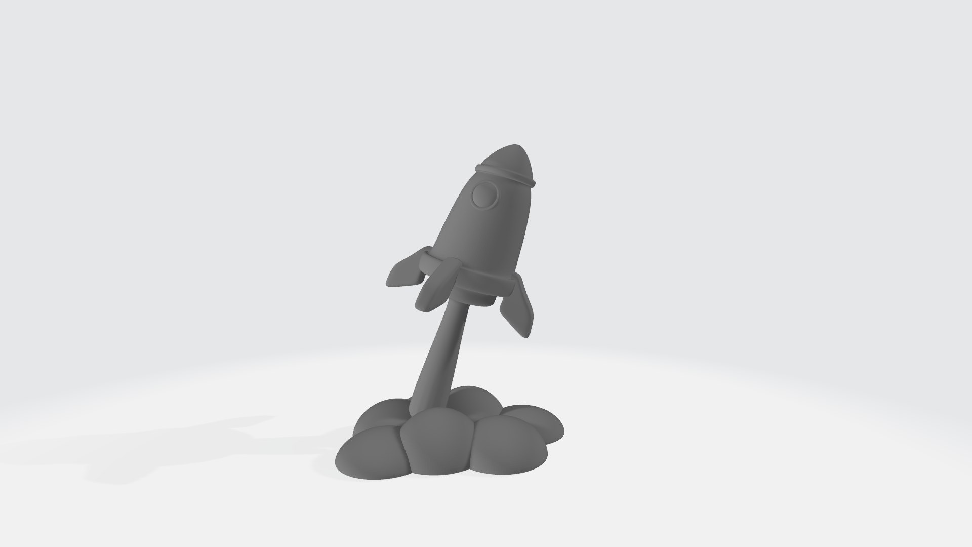 Space Rocket With Clouds 3D Model - TurboSquid 2318071