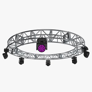 3D Circular Truss Stage LED Wash Lighting Studio 2