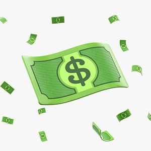 3D Money Bill Cartoon Generic model