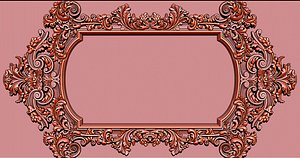 3D stl mirror frame classical