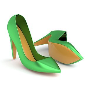3D High Heel green