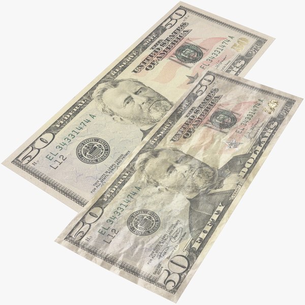 fifty dollar bill 3D model