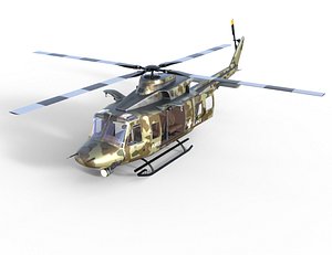3D Military Rescue Helicopter model
