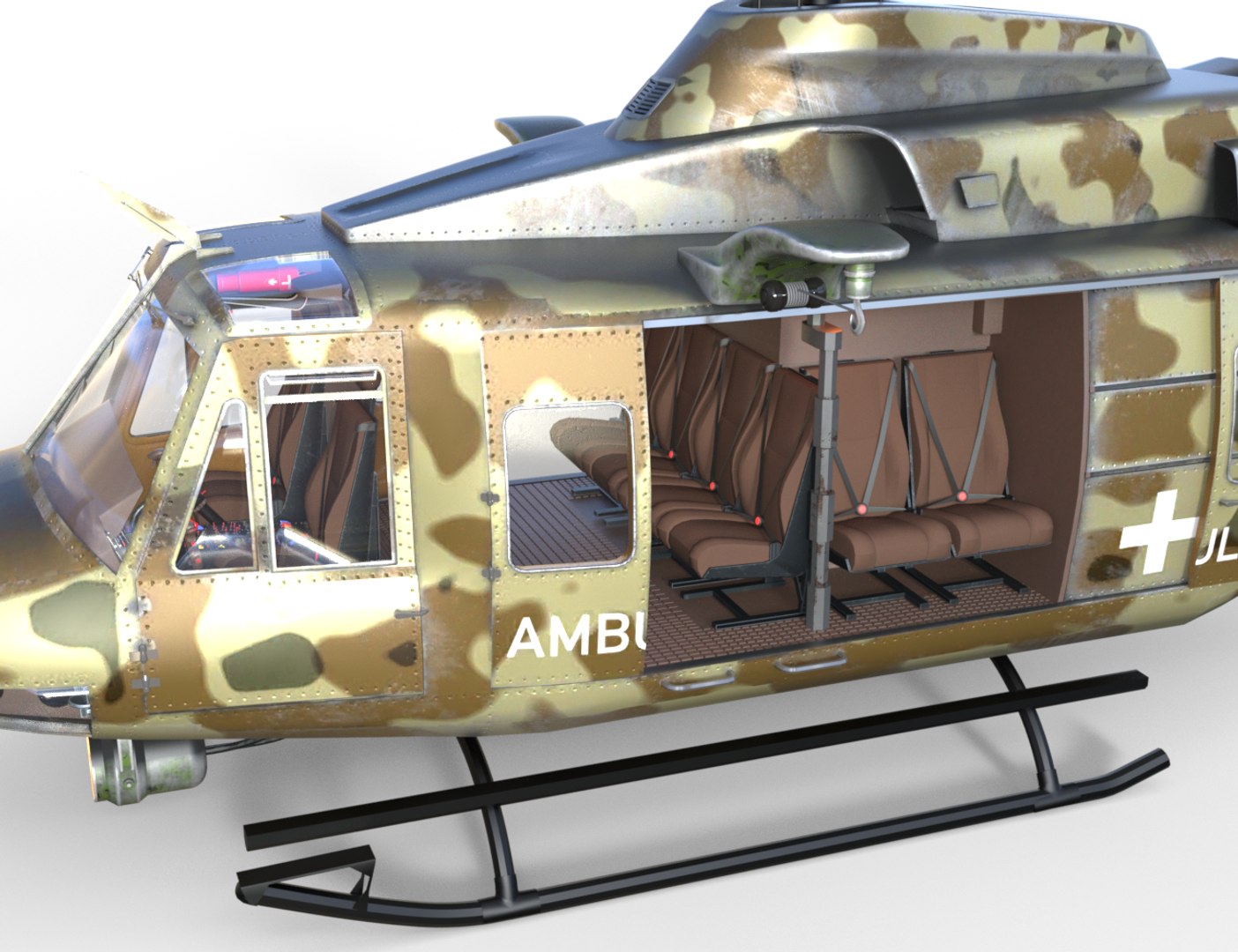 3D Military Rescue Helicopter Model - TurboSquid 2470378
