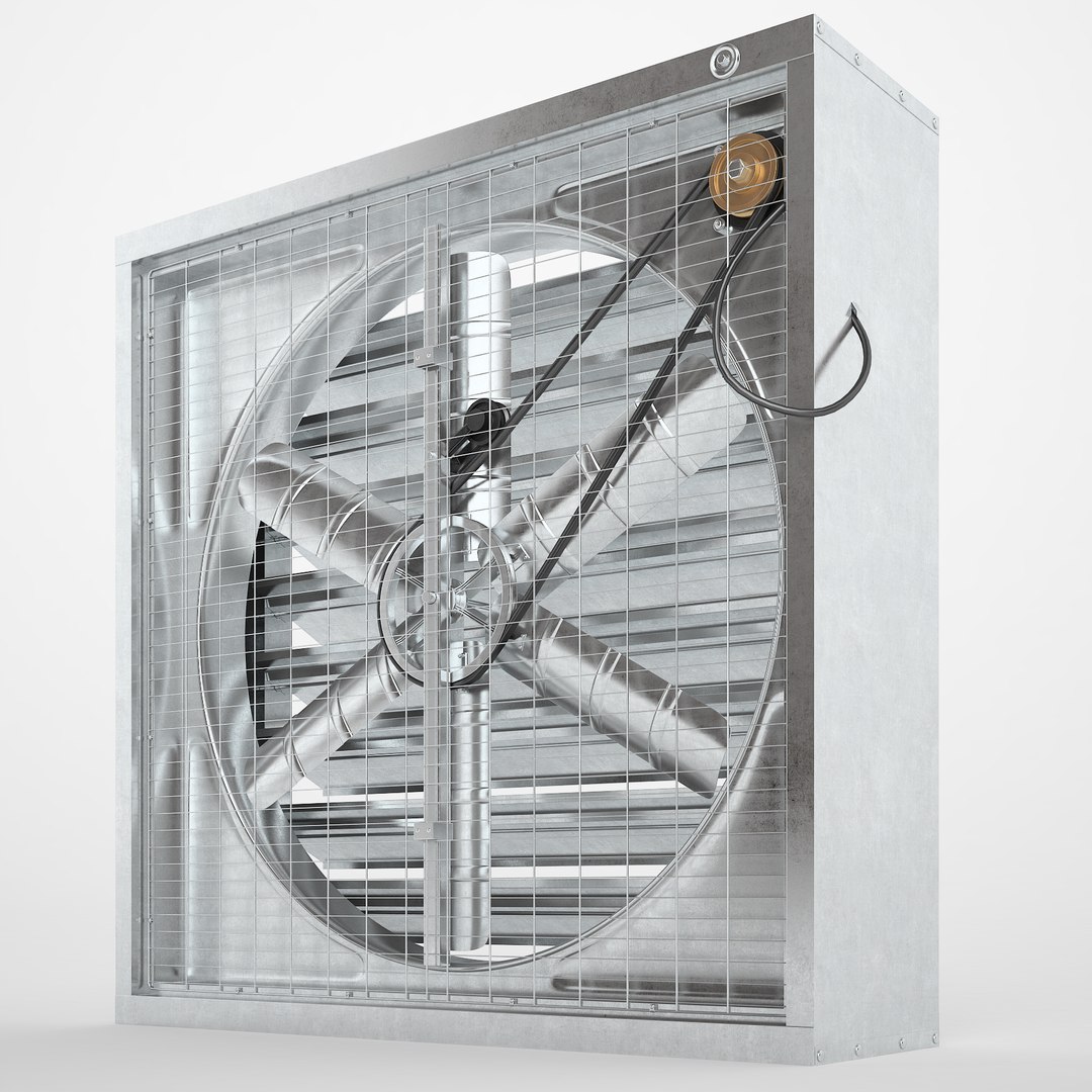 Industrial Cooling Fan Vent 01 3D Model TurboSquid 2077948