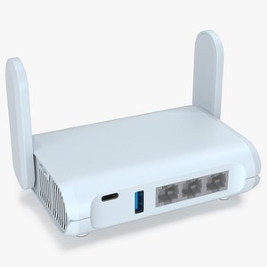 3D Small Form-Factor Wi-Fi Router with Ports model