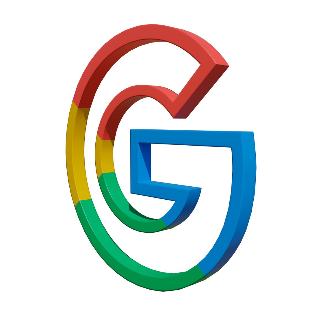 3D Google Multicolor Symbol - TurboSquid 2305742