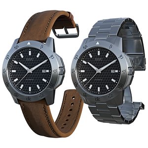 watch metal bracelet 3d model
