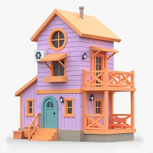 Custom Wooden House A 3D model