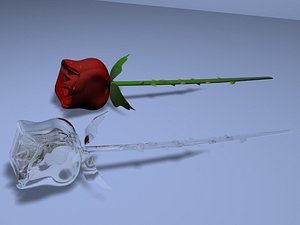 3ds max glass rose
