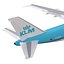 Boeing 747-300 KLM Rigged 3D Model