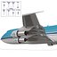 Boeing 747-300 KLM Rigged 3D Model