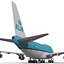 Boeing 747-300 KLM Rigged 3D Model