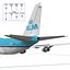 Boeing 747-300 KLM Rigged 3D Model