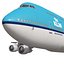 Boeing 747-300 KLM Rigged 3D Model
