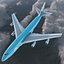 Boeing 747-300 KLM Rigged 3D Model