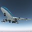 Boeing 747-300 KLM Rigged 3D Model