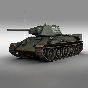3D t-34 t-34-76 soviet model
