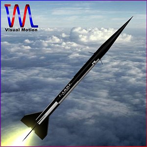 sounding rocket black brant 3d model