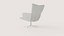 Sillón giratorio con pedestal tapizado de respaldo alto