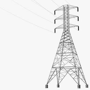 3D Electric Power Transmission Tower