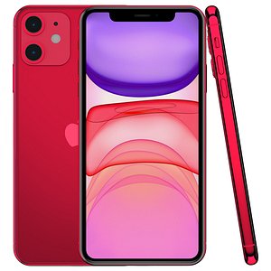 apple iphone 11 red 3D
