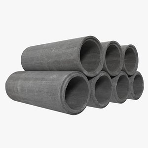Concrete Drainage Pipe 3D Model