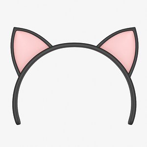 cat ears headband model