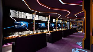 3D model Gaming Cafe Blender-Fbx-OBJ