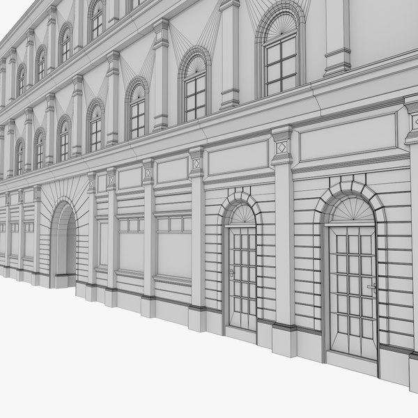 3d model european building