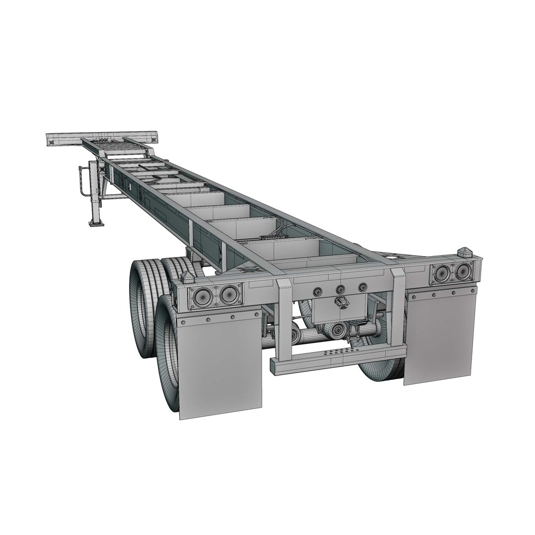 Pioneer 40- 45 Container Chassis 3D Model - TurboSquid 2087093