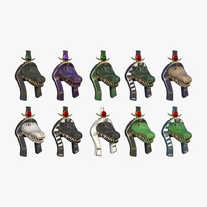 10 Sobek Mask A - Egyptian Gods Character Clothing 3D model