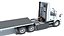 Semi-camion avec remorque à plateau
