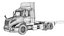 Semi-camion avec remorque à plateau