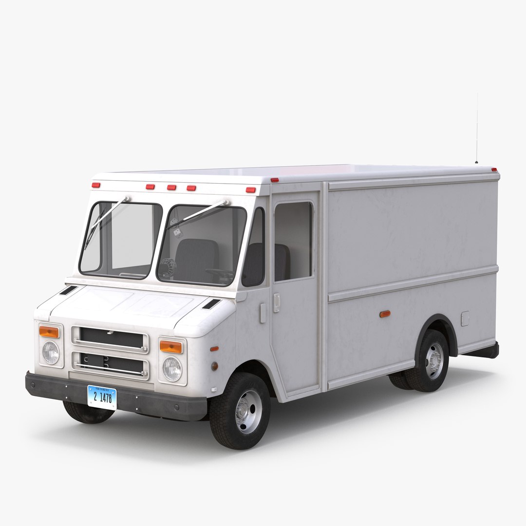 Post Office Truck 3D model preview