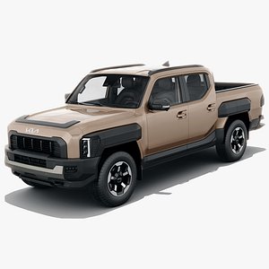 Kia Tasman 2025 with interior 3D model