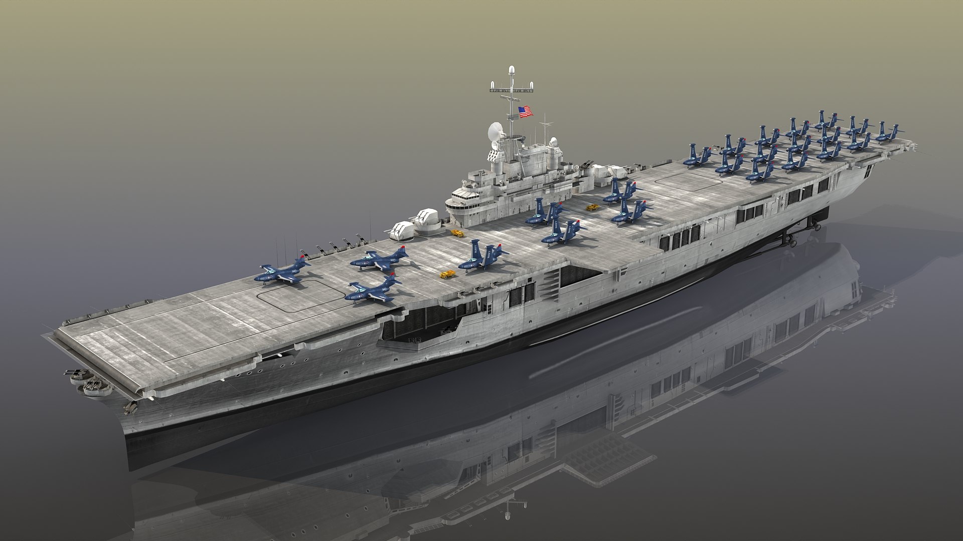 Uss tarawa cvs 40 model - TurboSquid 1542697