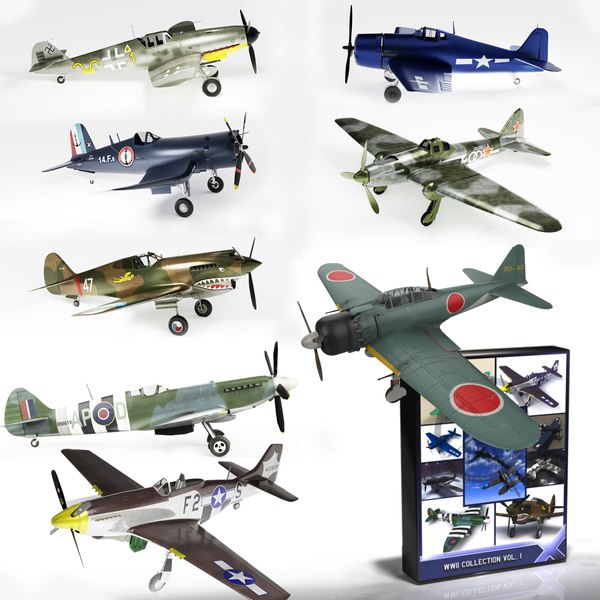 modelo 3d Colección de aviones de la Segunda Guerra Mundial 1 - TurboSquid  531047