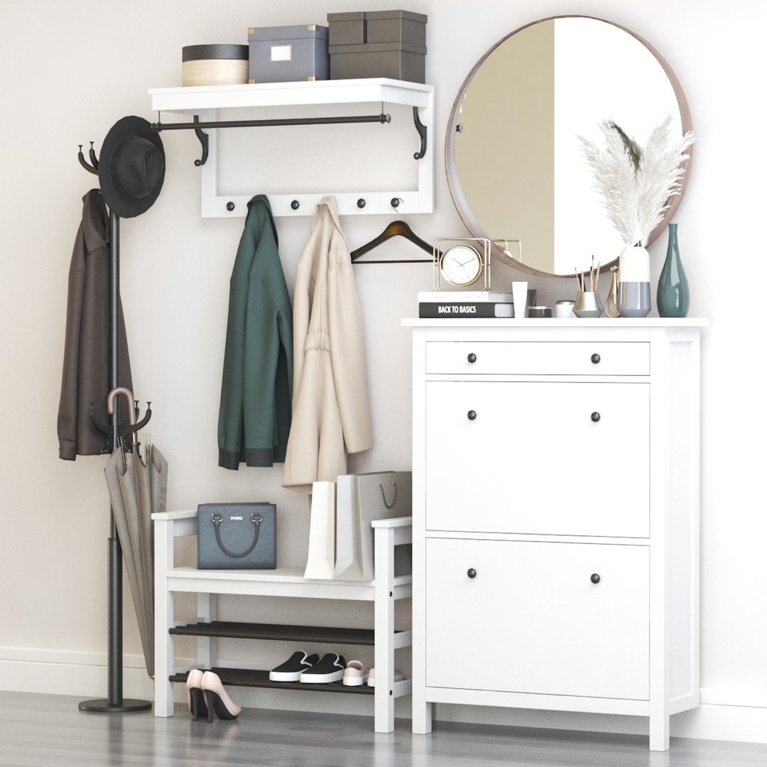 3D IKEA Hemnes Hallway Model TurboSquid 2161539