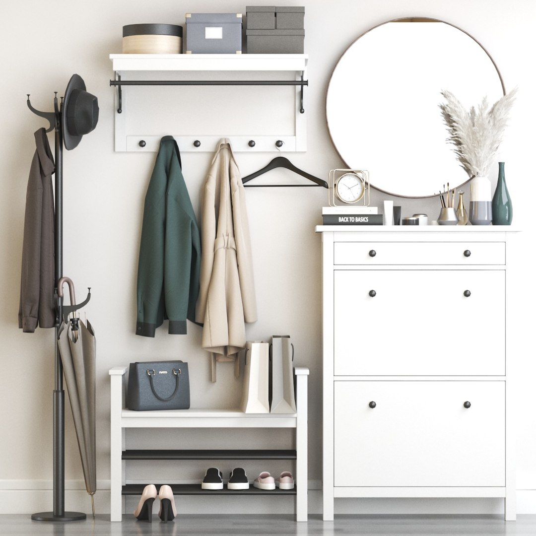 3D IKEA Hemnes Hallway Model TurboSquid 2161539