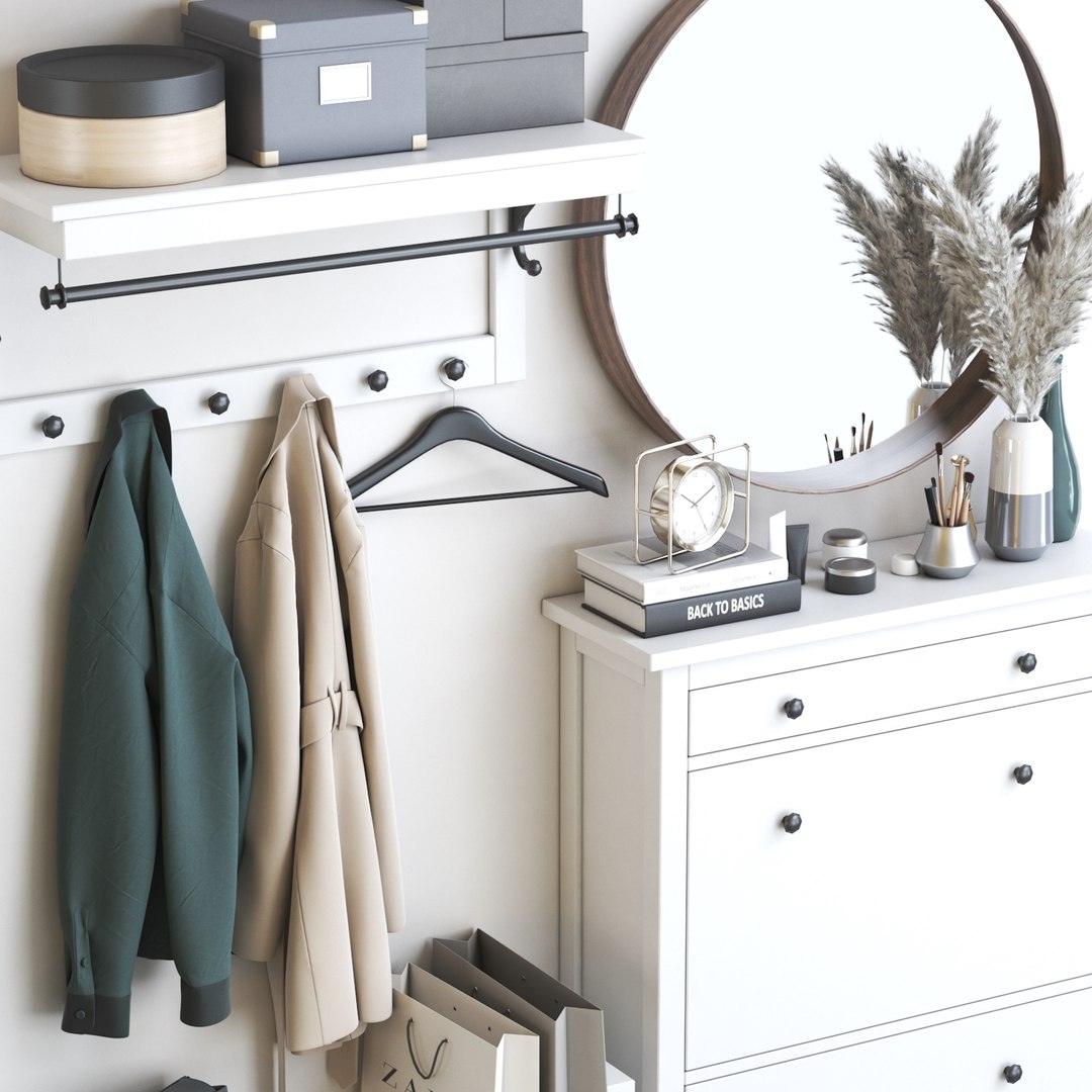 3D IKEA Hemnes Hallway Model TurboSquid 2161539