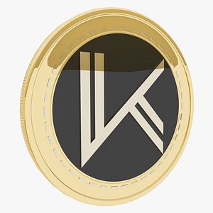 3D Kurrent Cryptocurrency Gold Coin