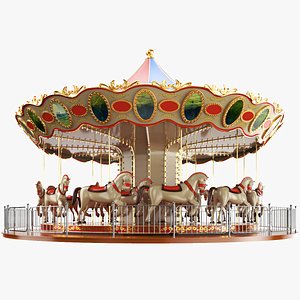 Detailed Horse Carousel