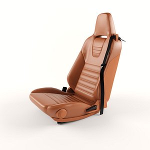 3D model driver car seat